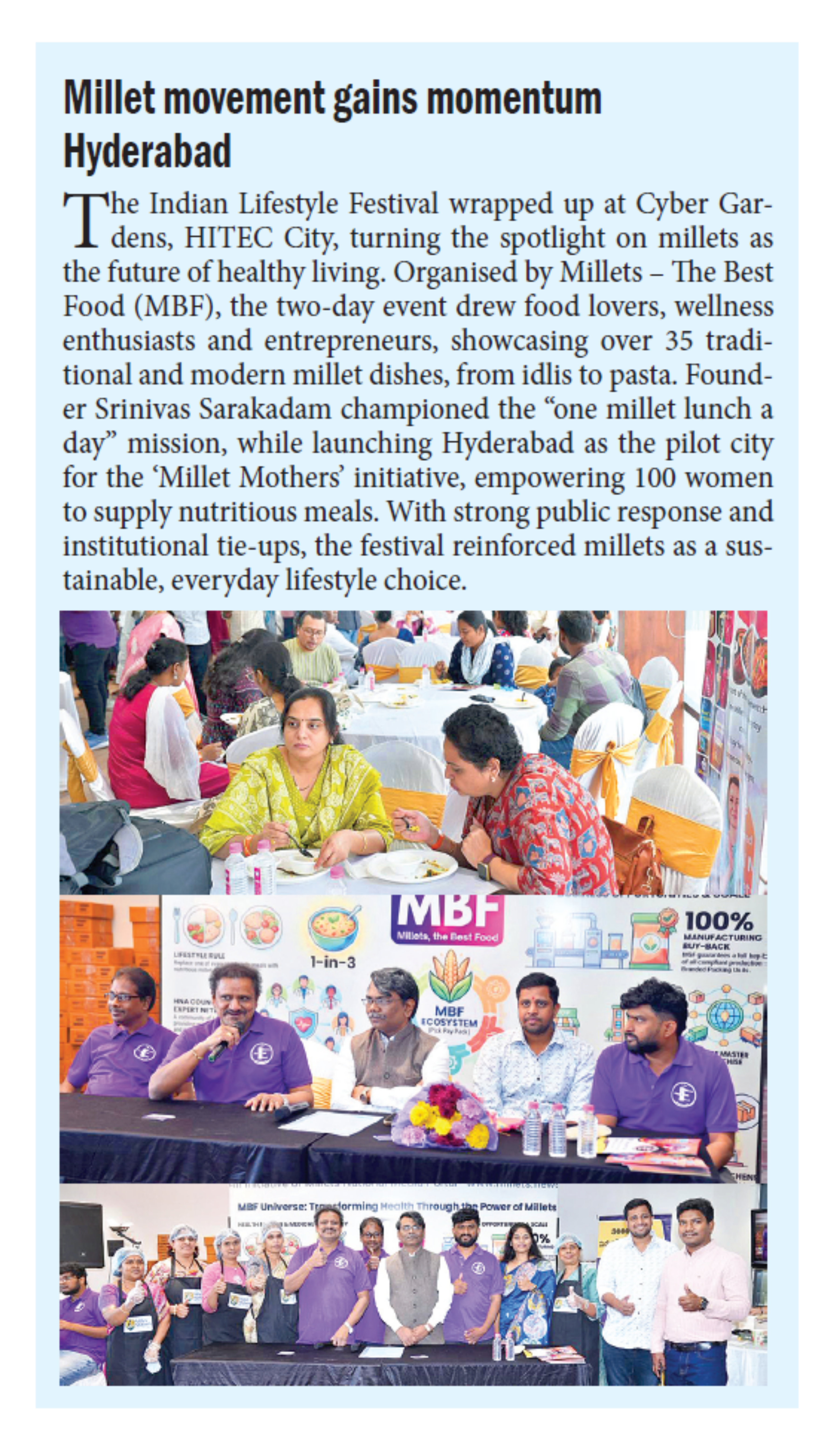 Millet Dishes by millet mothers